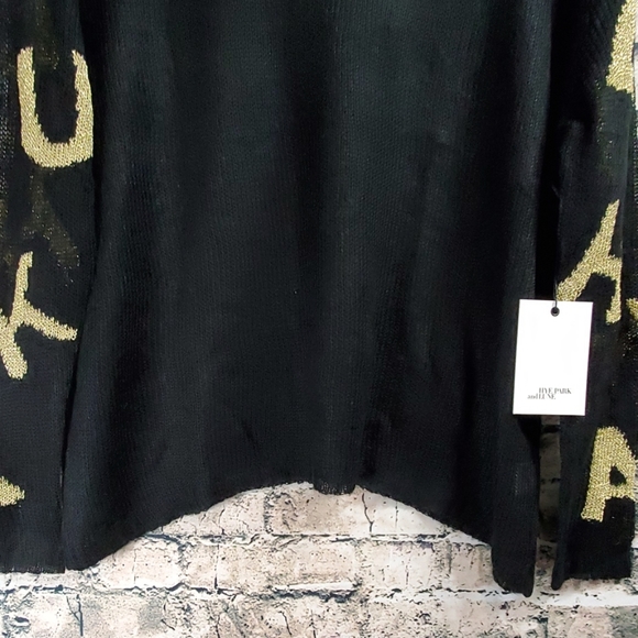 Hye Park and Lune | Venus Black and Gold Sweater - Picture 6 of 8